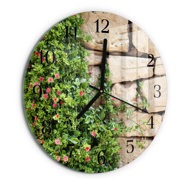 Wanduhr rund Natursteine