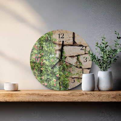 Wanduhr rund Natursteine