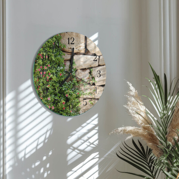 Wanduhr rund Natursteine