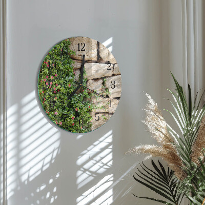 Wanduhr rund Natursteine