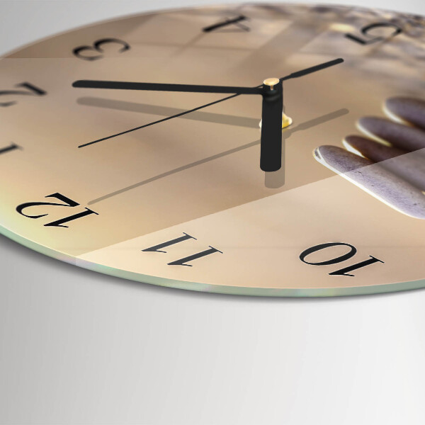 Wanduhr rund Steine