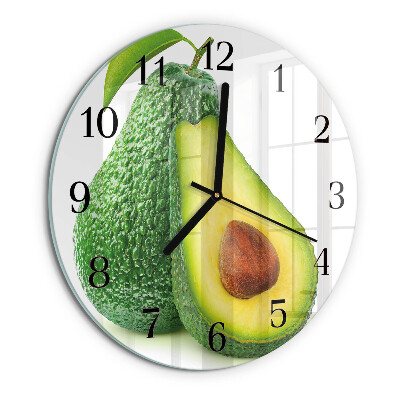 Wanduhr rund Avocado