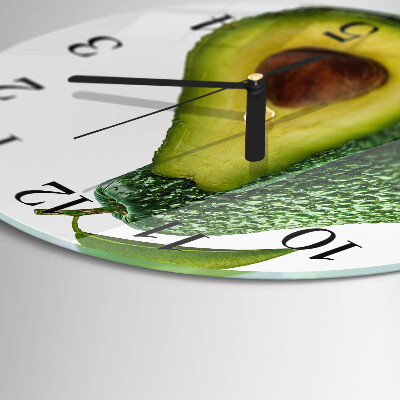 Wanduhr rund Avocado