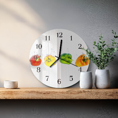 Wanduhr rund Pfeffer