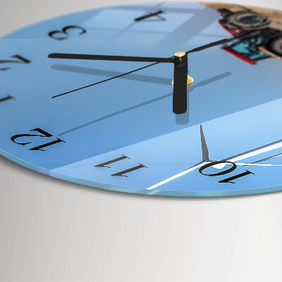 Wanduhr rund Traktorenfeld