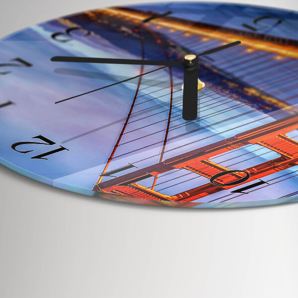 Wanduhr rund Golden Gate
