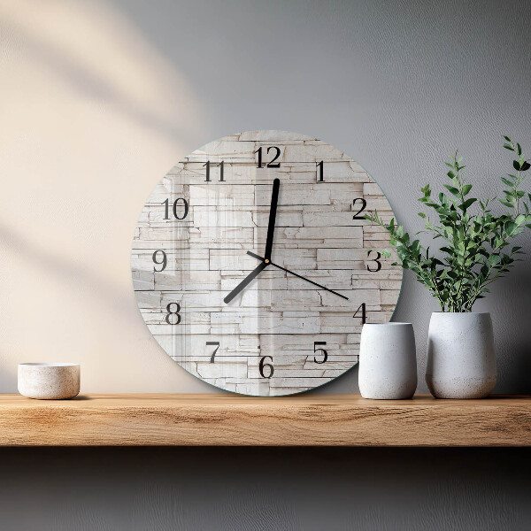 Wanduhr rund Klinker