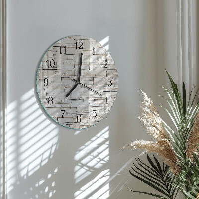 Wanduhr rund Klinker