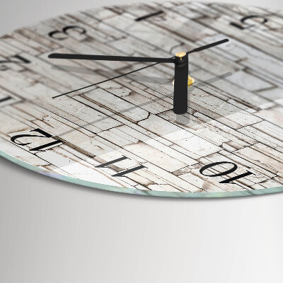 Wanduhr rund Klinker