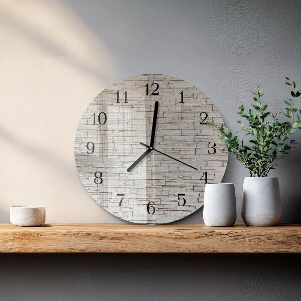 Wanduhr rund Klinker