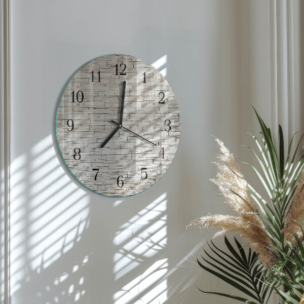 Wanduhr rund Klinker