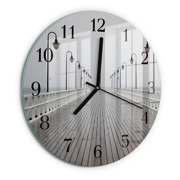 Wanduhr rund Pier