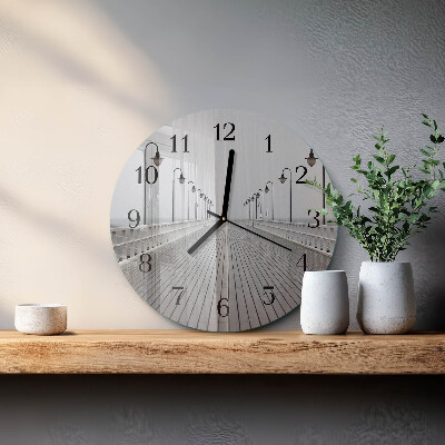 Wanduhr rund Pier