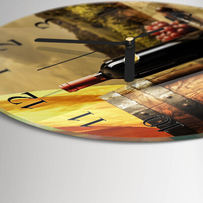 Wanduhr rund Weinfass