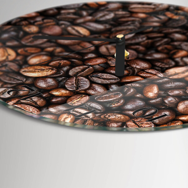 Wanduhr rund Kaffeebohnen