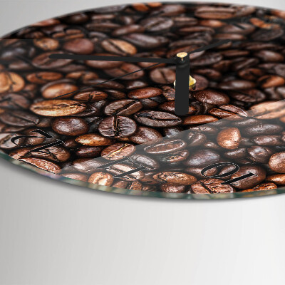 Wanduhr rund Kaffeebohnen