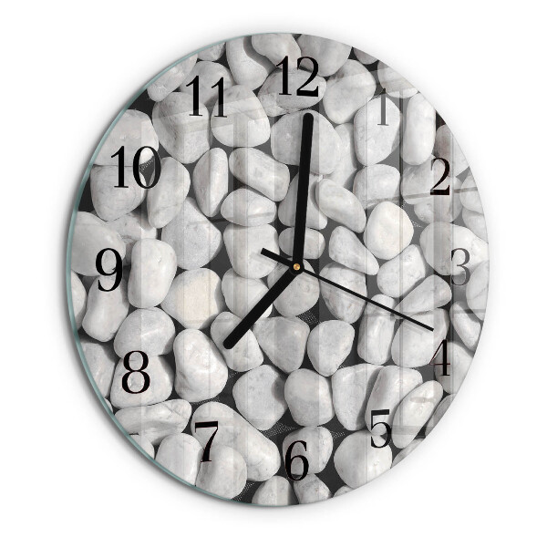 Wanduhr rund Steine