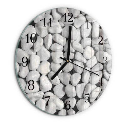 Wanduhr rund Steine