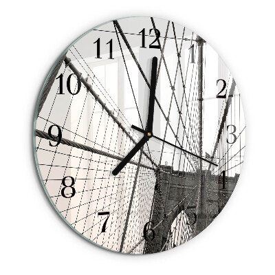 Wanduhr rund Brooklyn Bridge