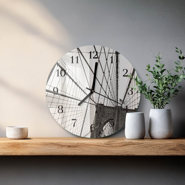 Wanduhr rund Brooklyn Bridge
