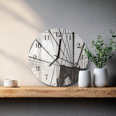 Wanduhr rund Brooklyn Bridge