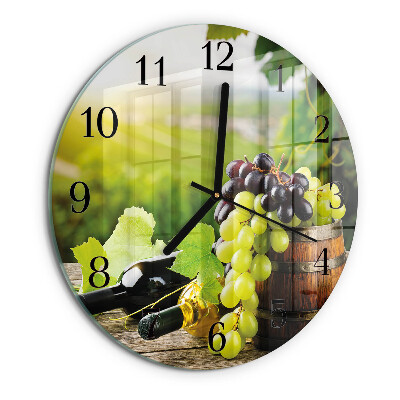 Wanduhr rund Traubenwein