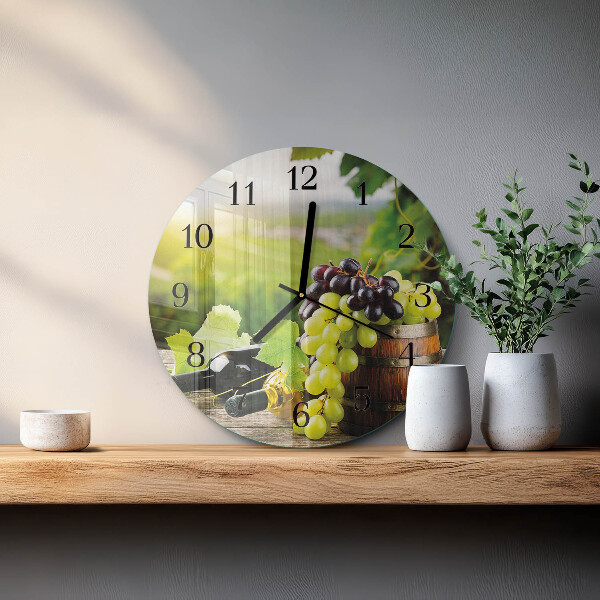 Wanduhr rund Traubenwein