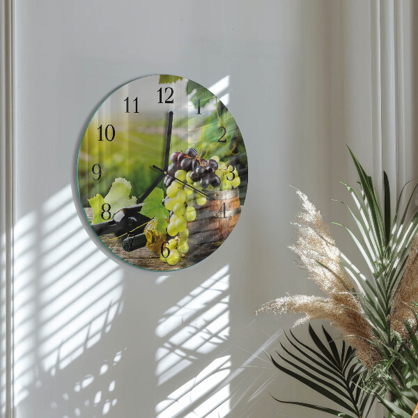 Wanduhr rund Traubenwein