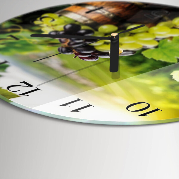 Wanduhr rund Traubenwein
