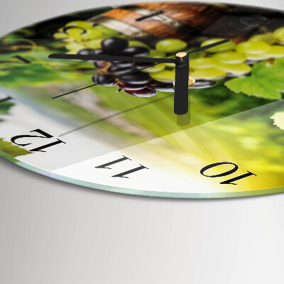 Wanduhr rund Traubenwein