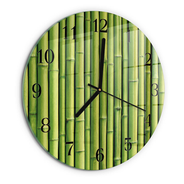 Wanduhr rund Bambus