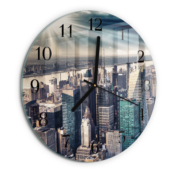 Wanduhr rund Stadt
