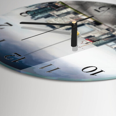 Wanduhr rund Road City