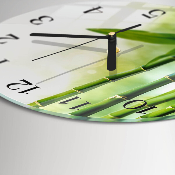Wanduhr rund Bambus