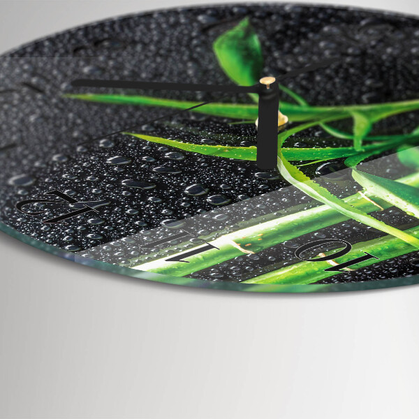 Wanduhr rund Bamboo Spa