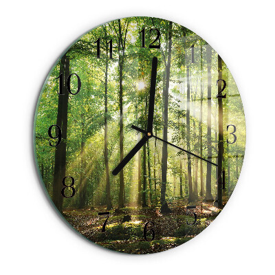 Wanduhr rund Waldnatur