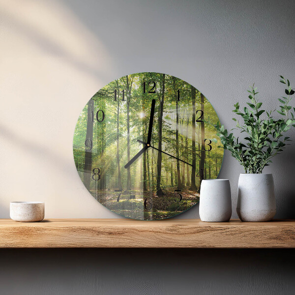 Wanduhr rund Waldnatur
