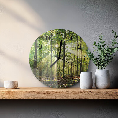 Wanduhr rund Waldnatur