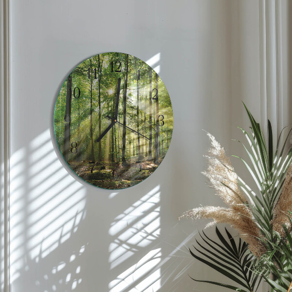 Wanduhr rund Waldnatur