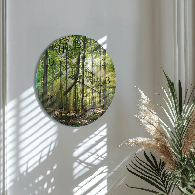 Wanduhr rund Waldnatur