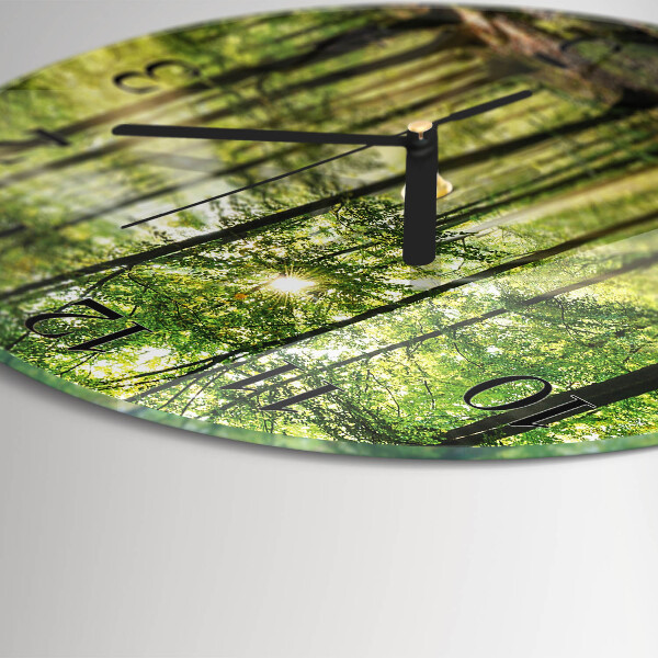 Wanduhr rund Waldnatur