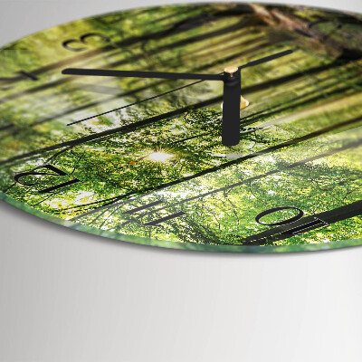 Wanduhr rund Waldnatur