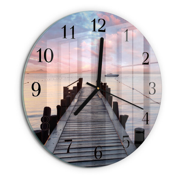 Wanduhr rund Brücke