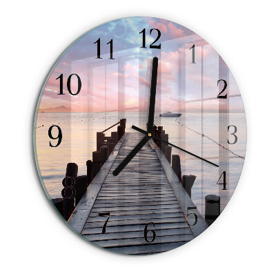 Wanduhr rund Brücke