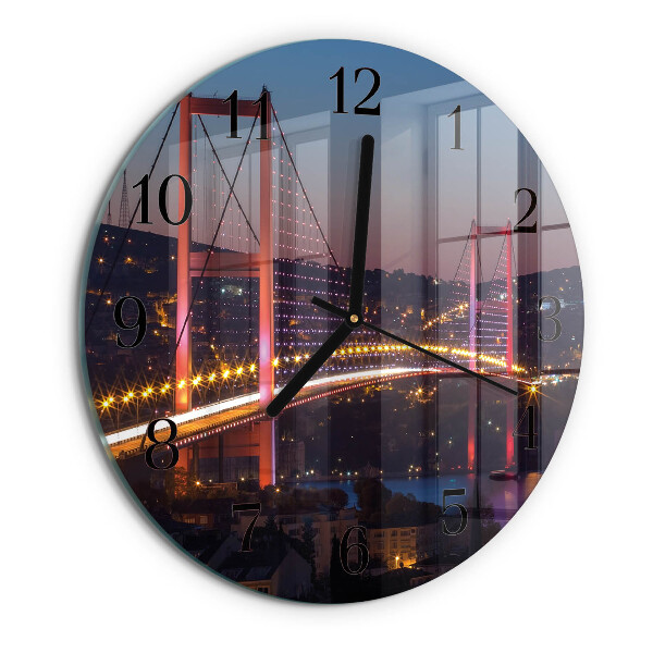 Wanduhr rund Brücke