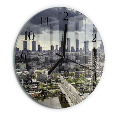 Wanduhr rund Warschau