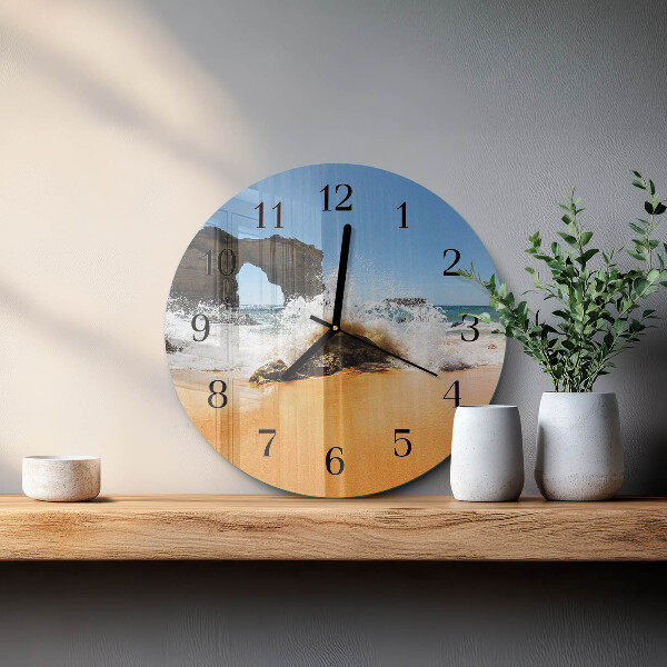 Wanduhr rund Strand