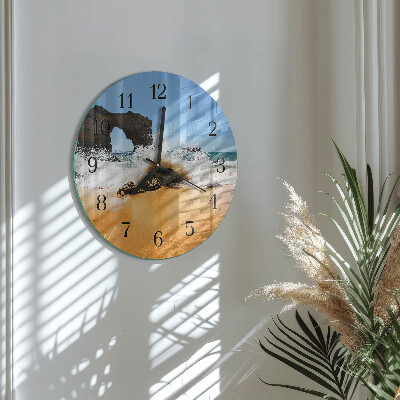 Wanduhr rund Strand