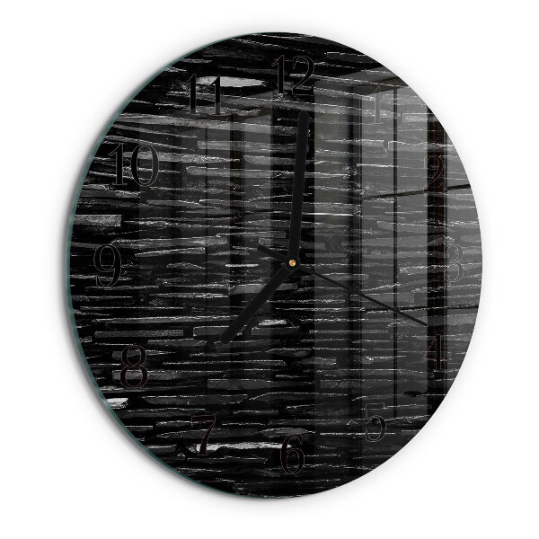 Wanduhr rund Steine