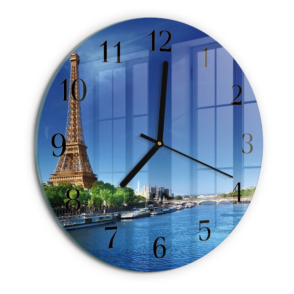 Wanduhr rund Der Himmel von Paris